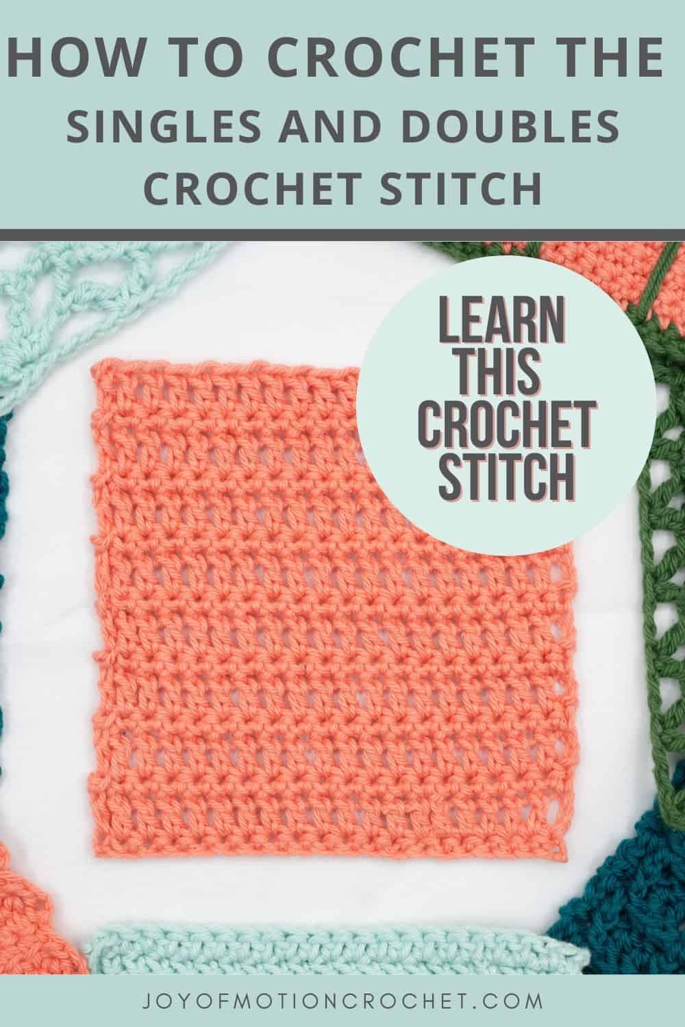 singles and doubles crochet stitch