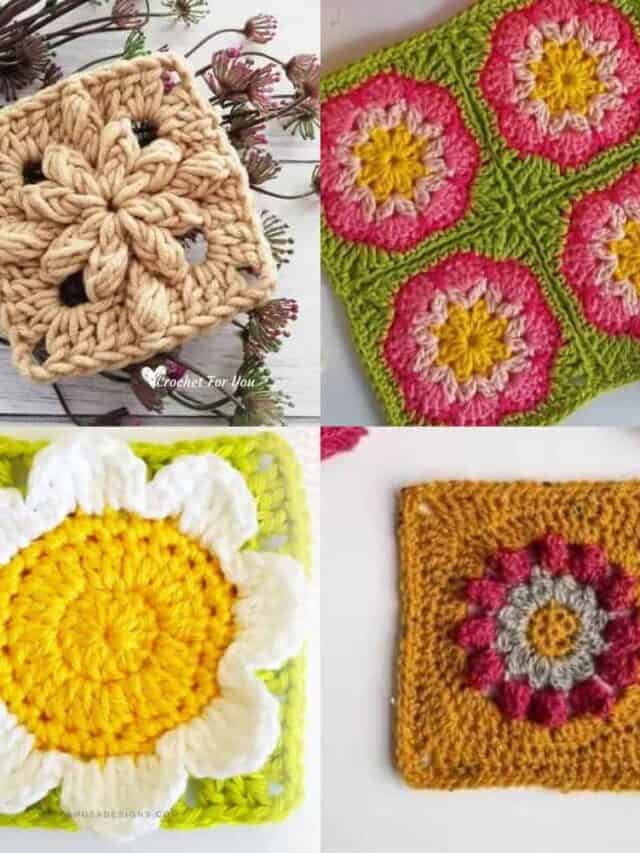 7+ Gorgeous Flowery Granny Squares