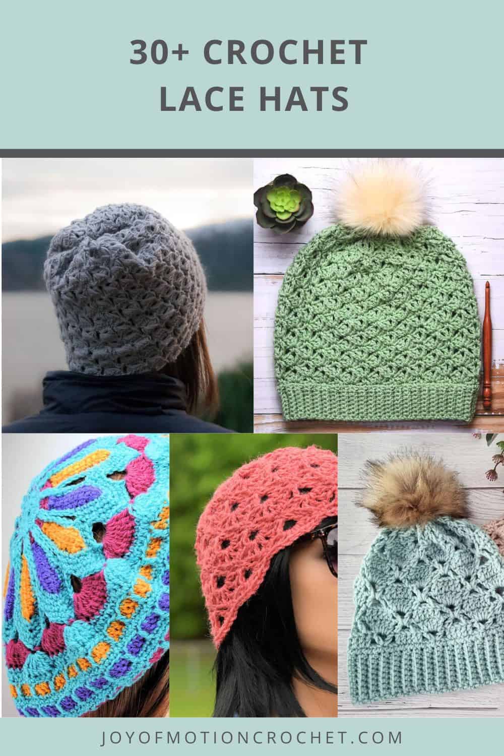 30+ Crochet Lace Hats - Easy Crochet Patterns