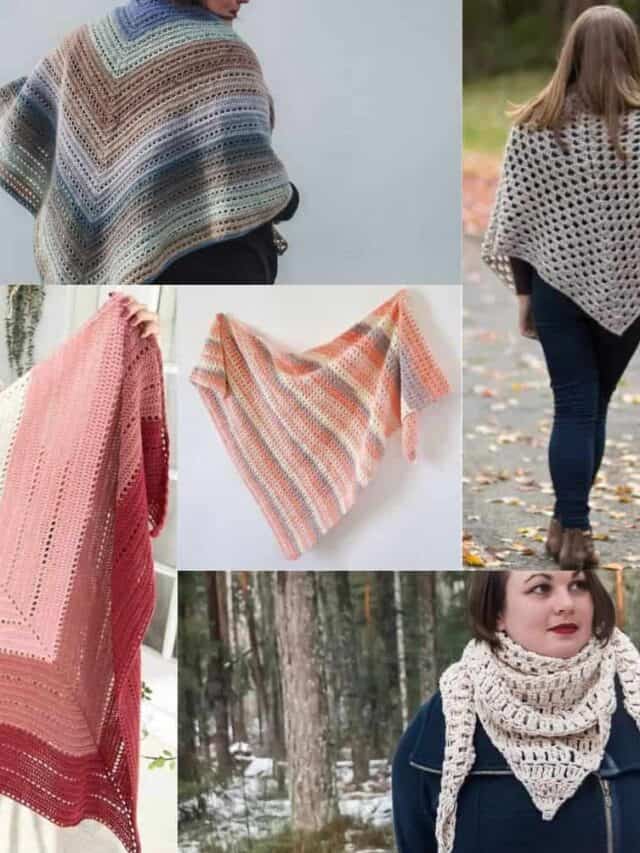 7-Easy-Crochet-Triangle-Shawl-Patterns