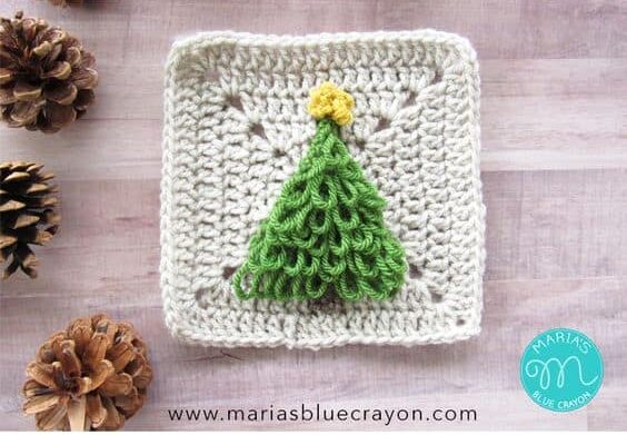 15+ Crochet Christmas Granny Squares