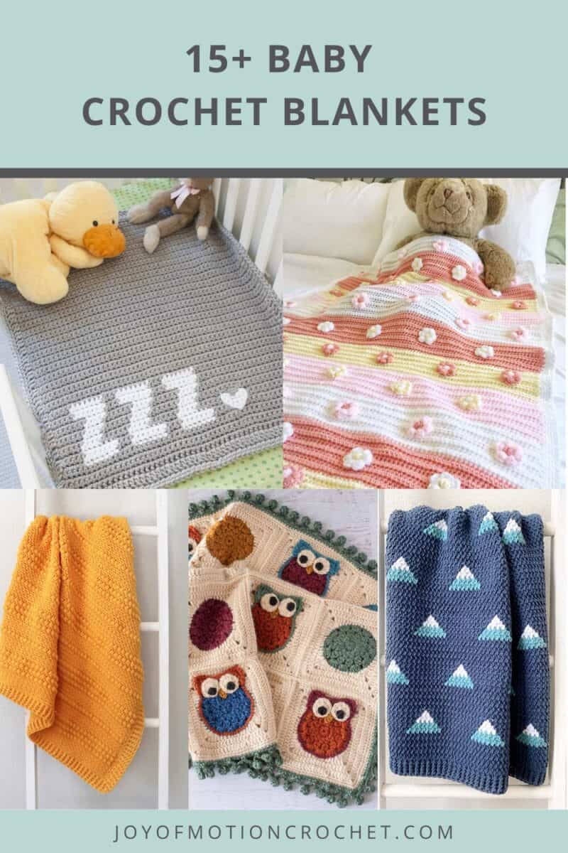 Pinterest image for baby crochet blankets.