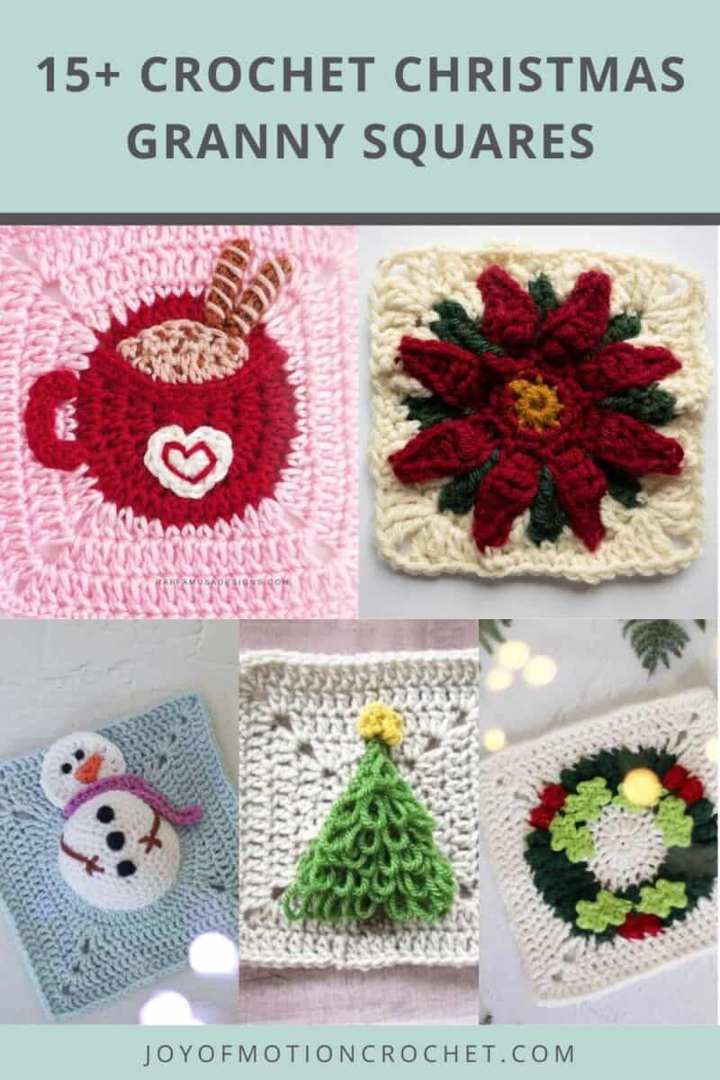 15+ Crochet Christmas Granny Squares
