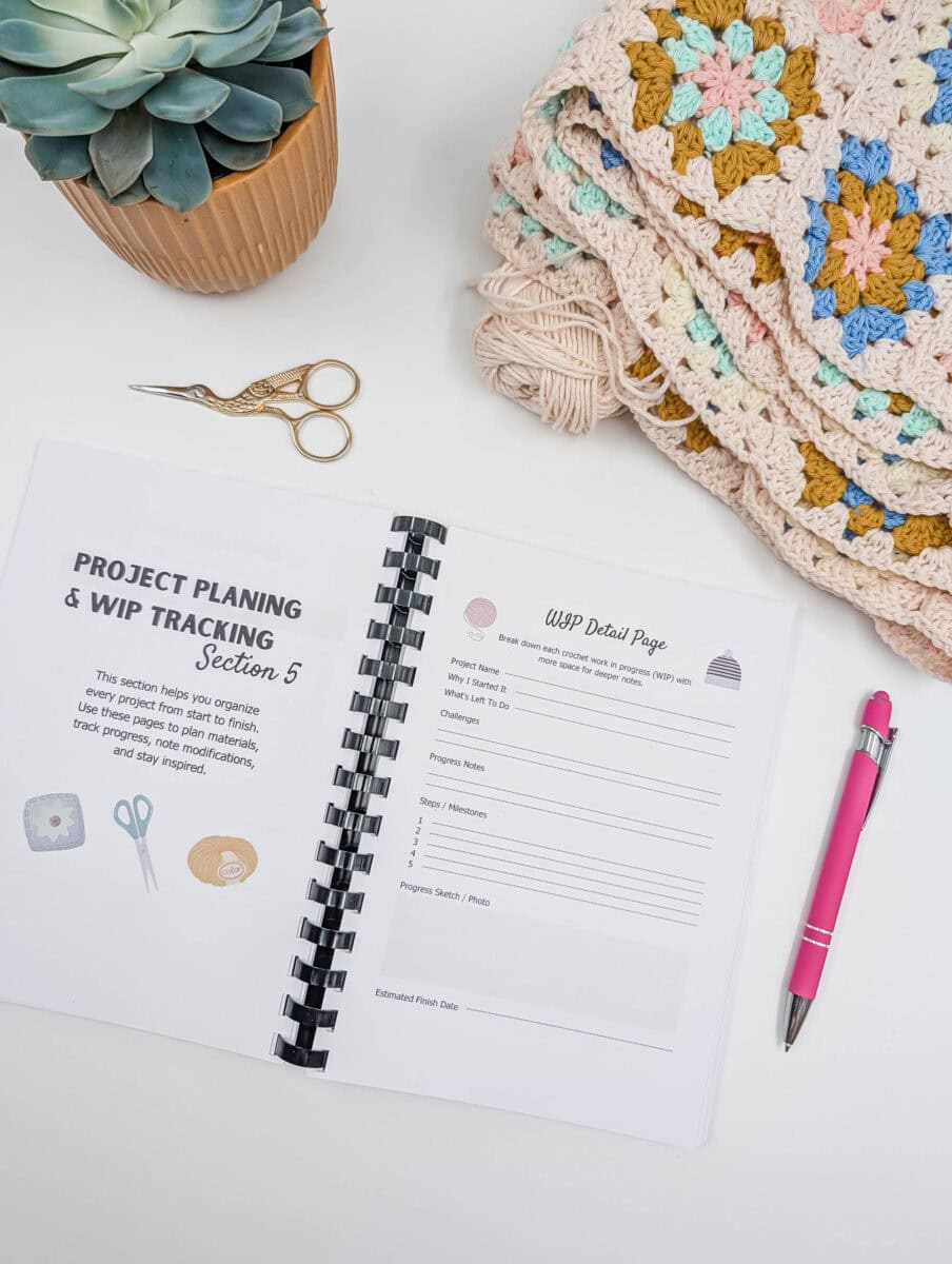 How to Track Crochet Progress: Photos, Notes, Planner Tips & Digital Tools