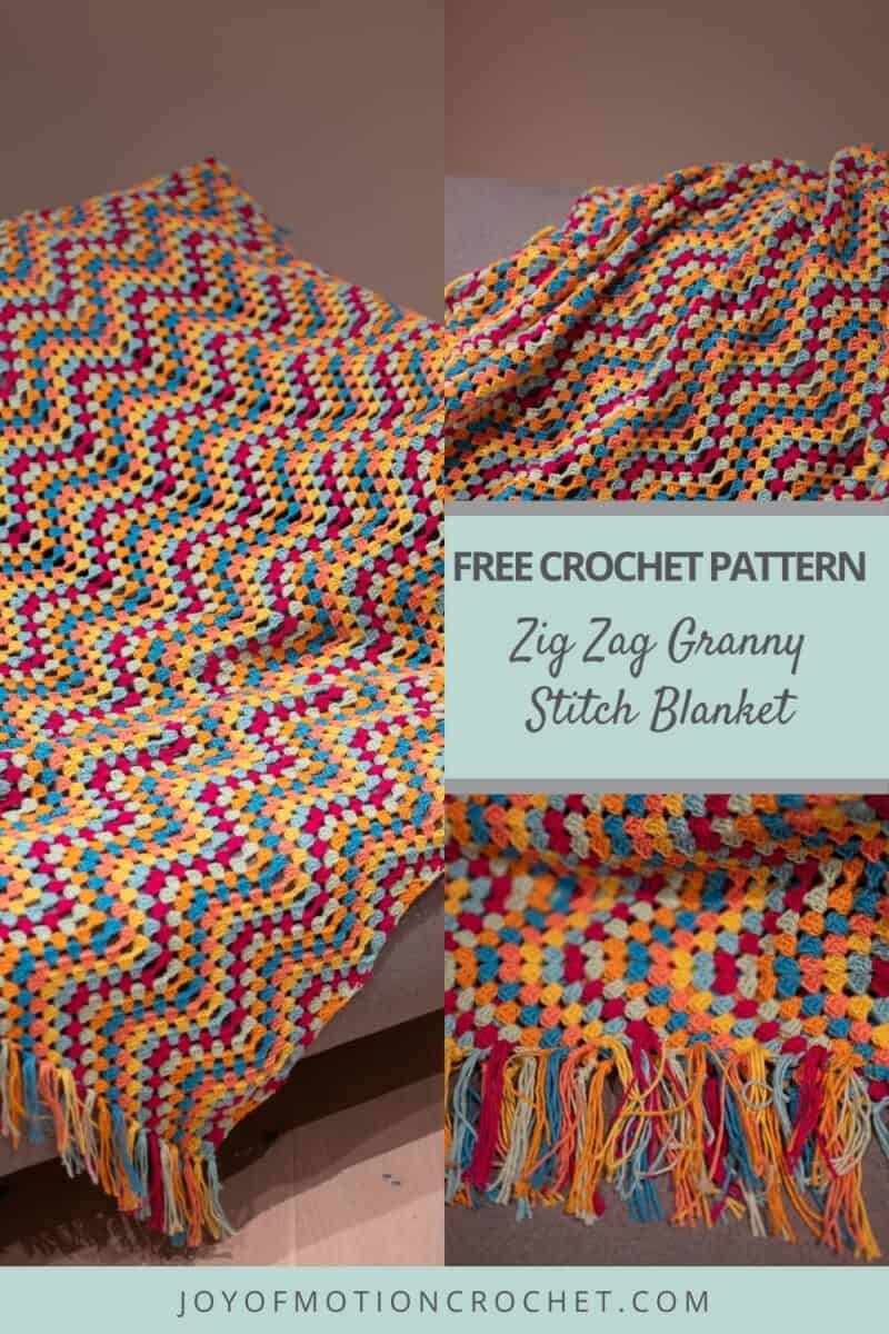 Zig Zag Granny Stitch Crochet Blanket Pinterest Graphic