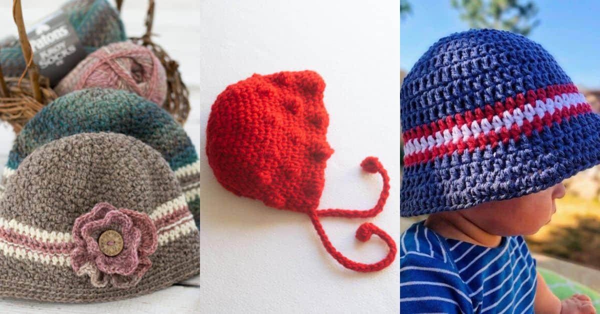 75+ Crochet Baby Hat Patterns