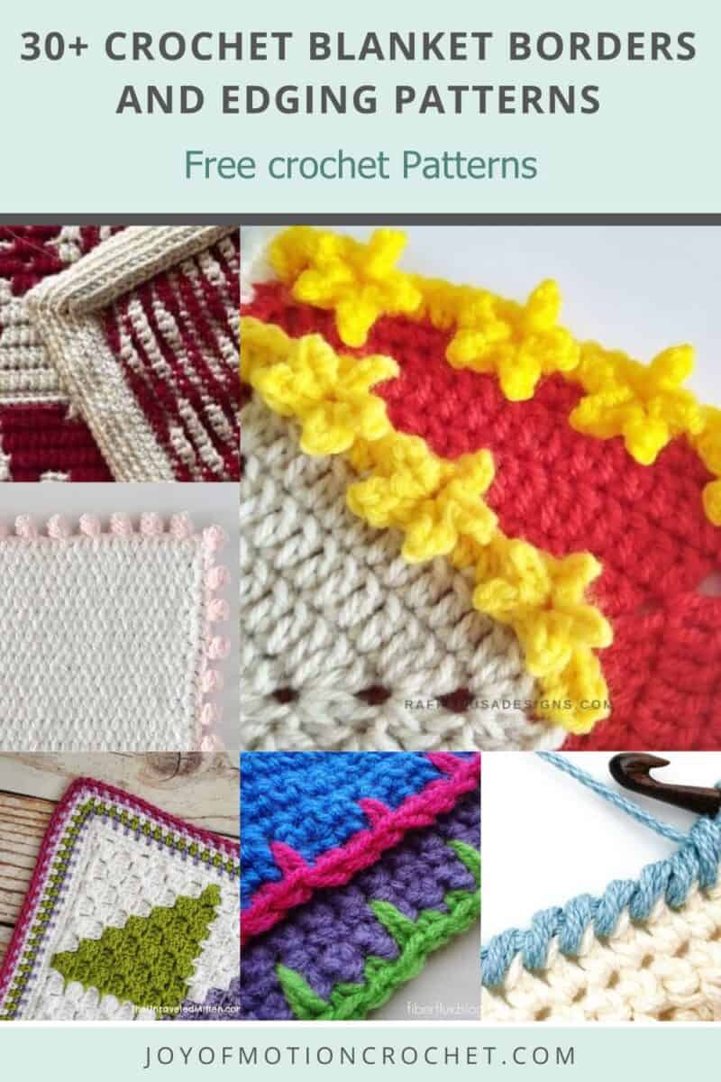 crochet blanket borders and edging patterns Pinterest graphic with text