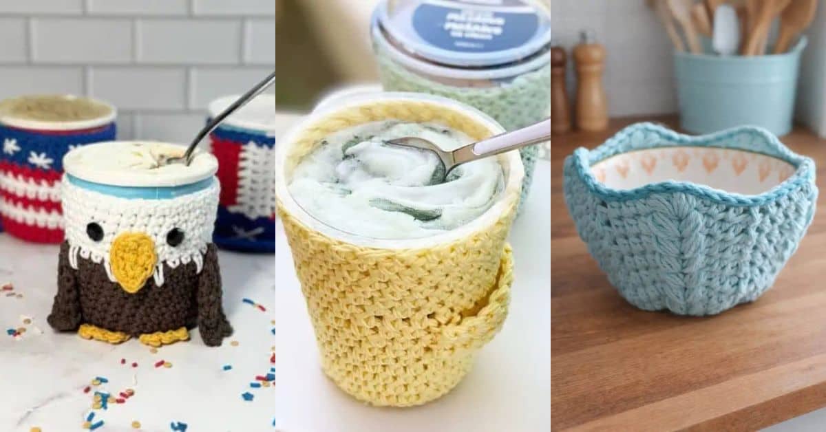 15+ Crochet Ice Cream Cozy Patterns
