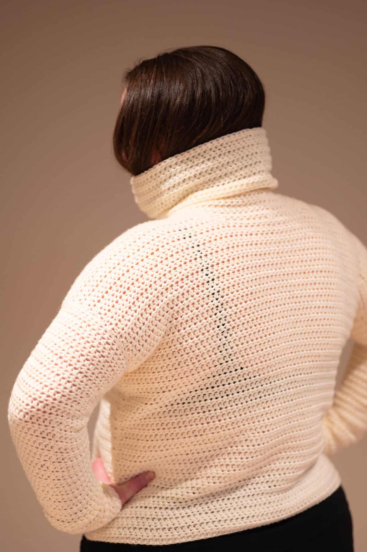 Crochet Cowl Neck Sweater Pattern