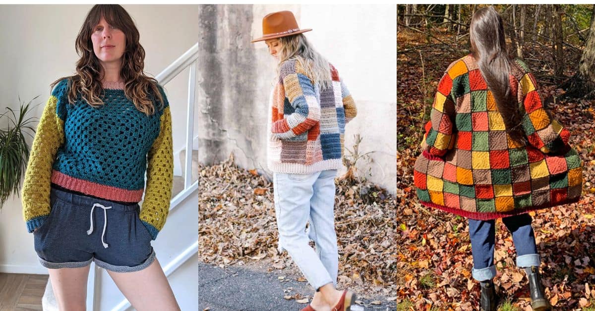 15+ Crochet Patchwork Sweaters