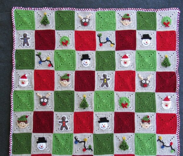 15+ Crochet Christmas Granny Squares