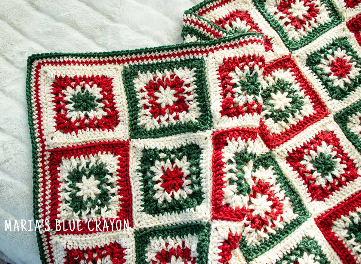 15+ Crochet Christmas Granny Squares