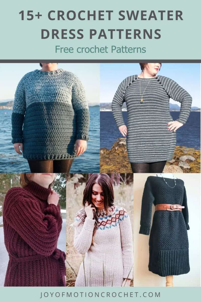15+ Crochet Sweater Dress Patterns