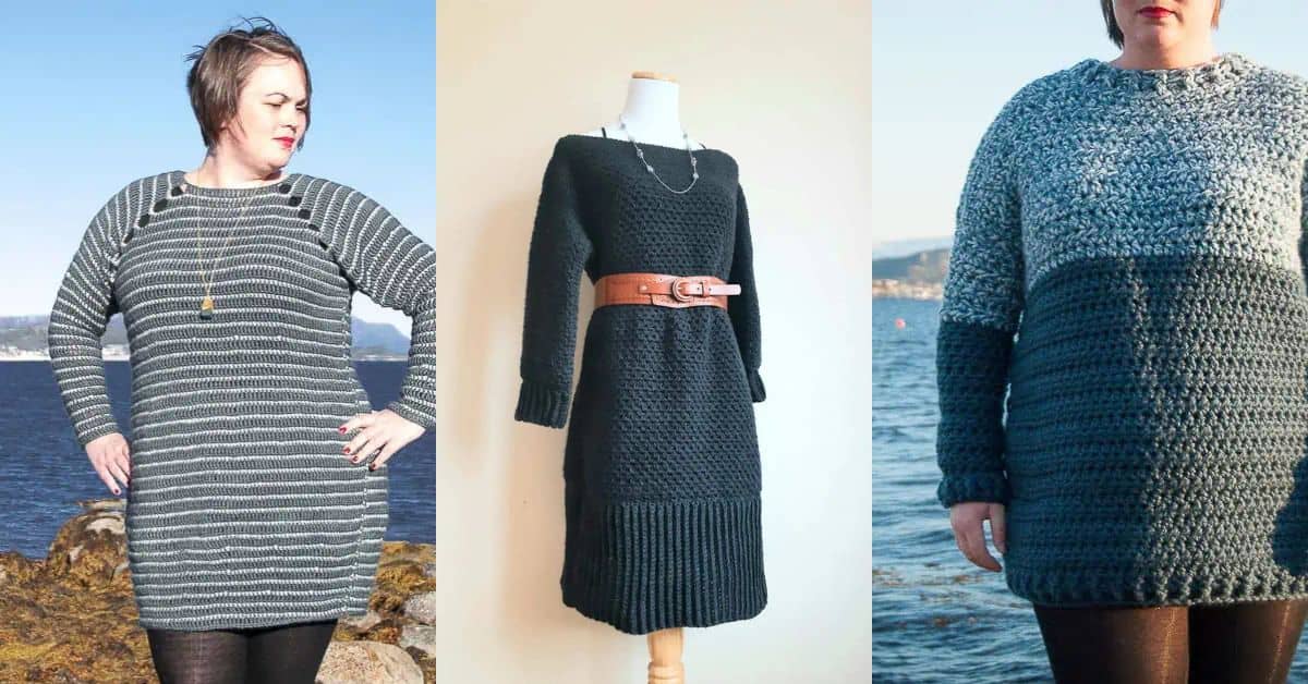 15+ Crochet Sweater Dress Patterns